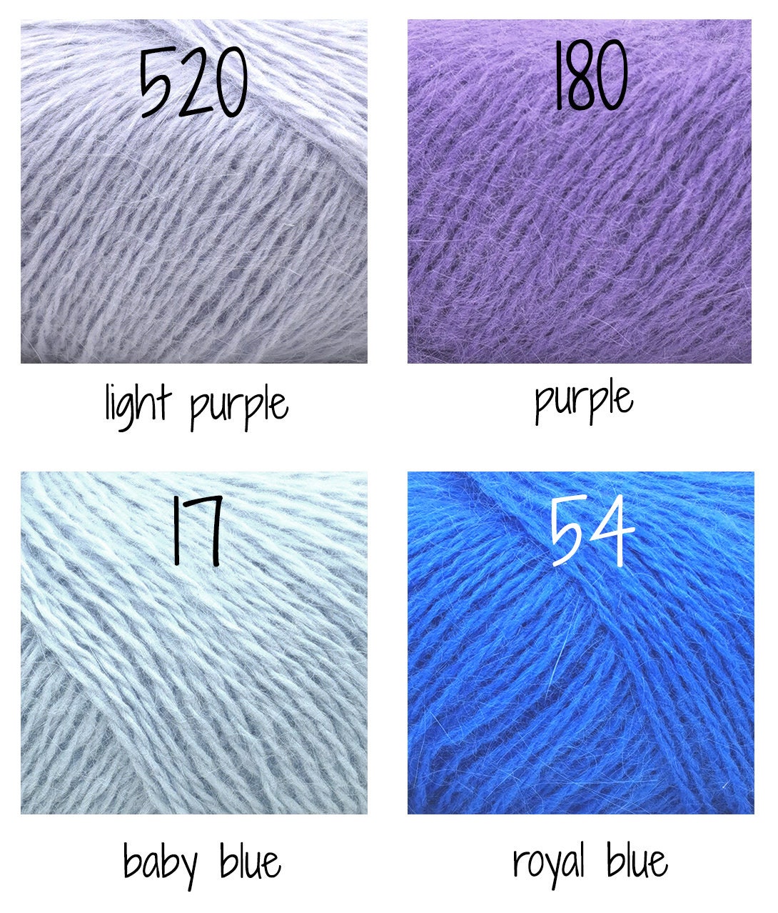 TEHETE 100% Angora Wool Yarn for Crocheting 2-Ply Soft Luxurious Fuzzy Chunky Knitting Yarn (Yellow),824