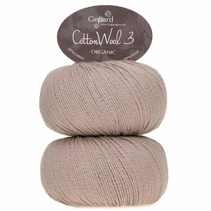 Bio-Garn GEPARD Garn COTTONWOOL 3 Weiches Mischgarn aus Merino und Baumwolle 50 gramm 251 Meter Fingering Gewicht Garn