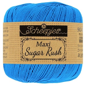 Hilo de algodón para crochet, hilo de algodón mercerizado scheepjes maxi sugar rush, hilo de crochet tamaño 10 para hacer encaje, 50 gramos bolas 280 m imagen 7