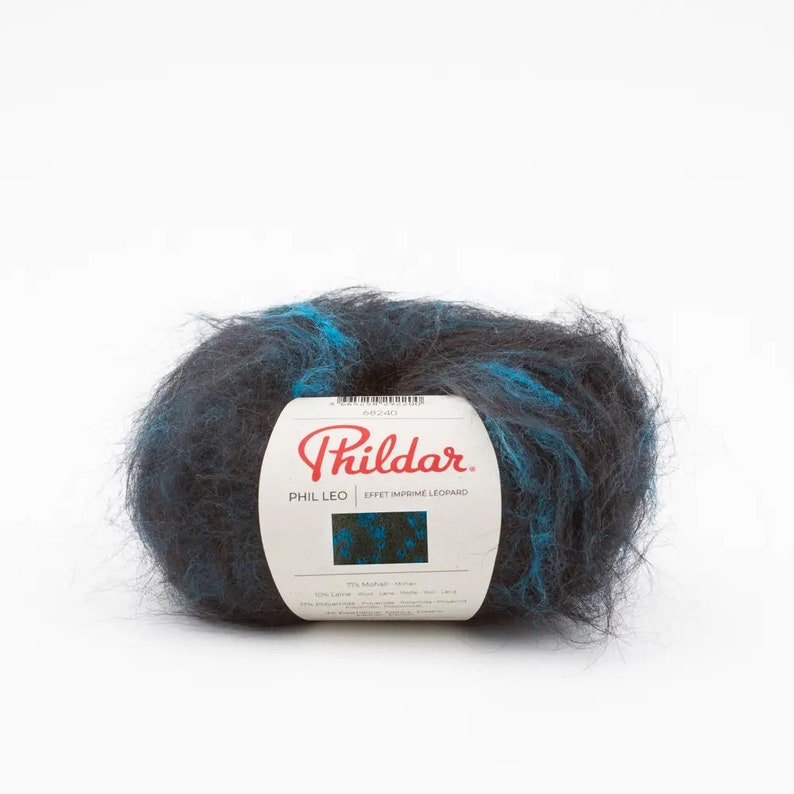 Mohair Yarn - Knitting Yarn Phildar LEO - Trendy Print Aran Weight Yarn ...