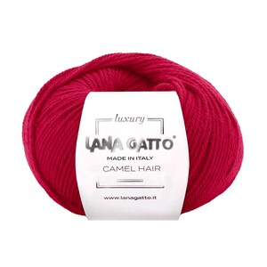 Lana Gatto CAMEL HAIR Filato misto lana merino e cammello - Filato peso DK - 50g 125 m - Filato di lana morbido - Filato di lusso