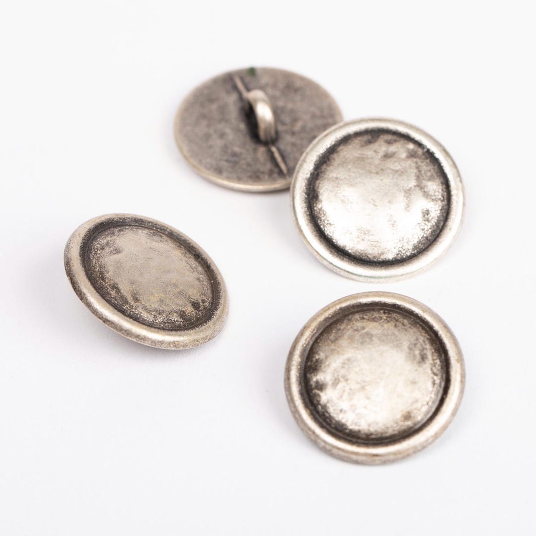 Metal Buttons Color Silver - Size 20 Mm / 0.8 Inches | Quantity and ...
