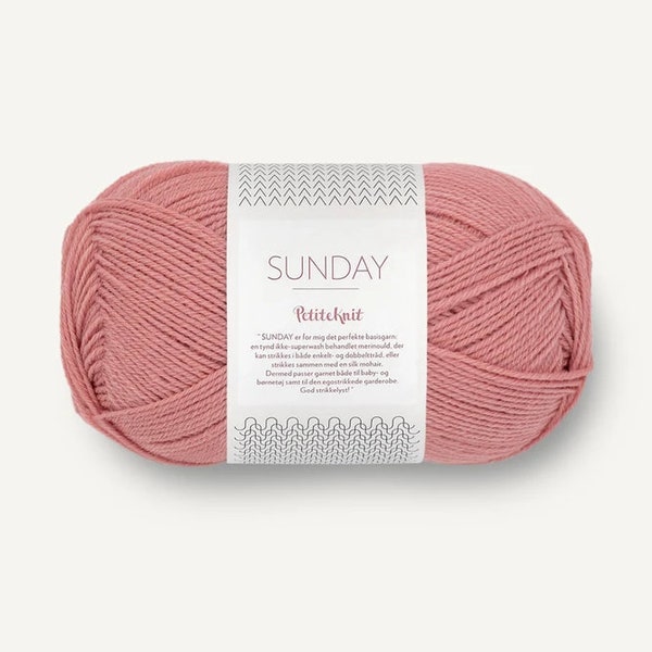 Merino wool SUNDAY by PetiteKnit Sandnes Garn 50 g 235 m Sock weight yarn