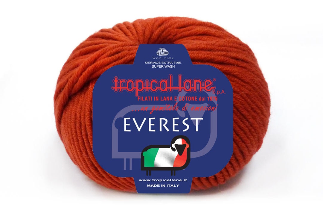 Bulky Merino Wool Yarn Tropical Lane EVEREST Superwash Yarn 100 G 90 M Natural Wool Yarn 24