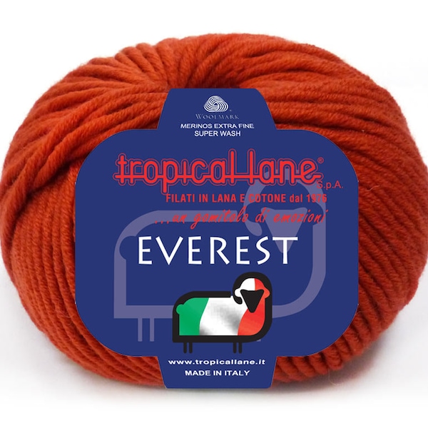 Hilo de lana merino voluminoso Tropical Lane EVEREST Superwash hilo 100 g 90 m Hilo de lana natural 24 colores