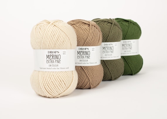 Superwash Merino Wool Yarn Drops Merino EXTRA FINE – DK Weight, Gentle Skin Knitting Yarn