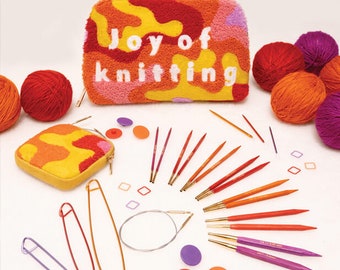 KnitPro Cubics JOY OF KNITTING Interchangeable knitting wooden needles set - Size US6 - US11 (Size 4 mm - 8 mm)