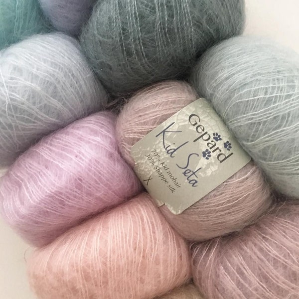 GEPARD Garn KID SETA Mohair yarn, Kid mohair, Lace yarn, Mohair silk yarn, Knitting yarn, Yarn for knitting, Wool yarn, Super kid mohair