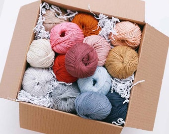 Organic cotton yarn Phildar ECOCOTON - eco friendly crochet and knitting yarn - cotton baby sport weight yarn