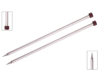 Knitting needles - Length 30 cm 12 in - Single pointed needles - Needles for knitting - KnitPro Nova Cubics needles - Metal needles