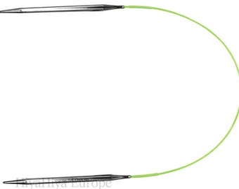 Hiyahiya 40 cm / 16 inches stainless steel fixed circulars knitting needles - 1.00 mm-7.50 mm