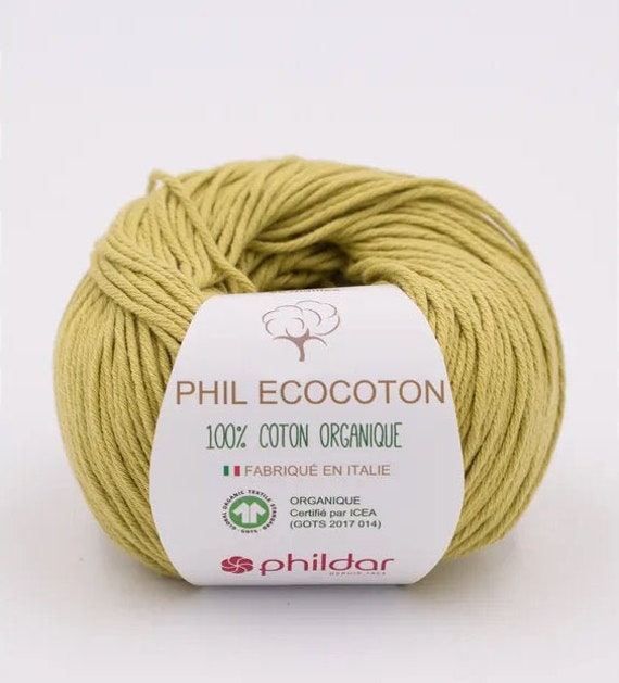 Organic Cotton Yarn Phildar ECOCOTON Eco Friendly Crochet and