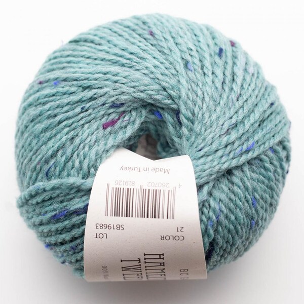 BC Garn Hamelton TWEED 1 DK weight yarn in Wool and Viscose blend for sweaters, hats, vests 50 g 100 m (109 yards)