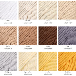 DROPS PARIS Cotton yarn Aran weight yarn, Crochet yarn, Crochet cotton yarn, Worsted yarn, Summer yarn, Soft yarn, Natural yarn image 5