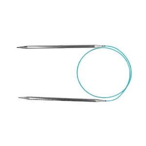 Hiyahiya vassa 80 cm / 32 tum rundstickor i rostfritt stål med fasta stickor - 2,00 mm-15,00 mm (US 0 till US 19)