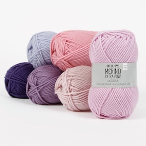 DK Superwash Merino Wool Knitting Yarn DROPS Merino Extra Fine Worsted ...