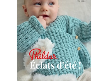 Tricot pour bébé - 26 modèles de tricot pour bébé - Magazine de tricot PHILDAR n° 237 - Tailles du nouveau-né à 18 mois