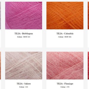Hilo de encaje de seda Filcolana TILIA Kid Mohair, 25 g, 230 yardas imagen 4