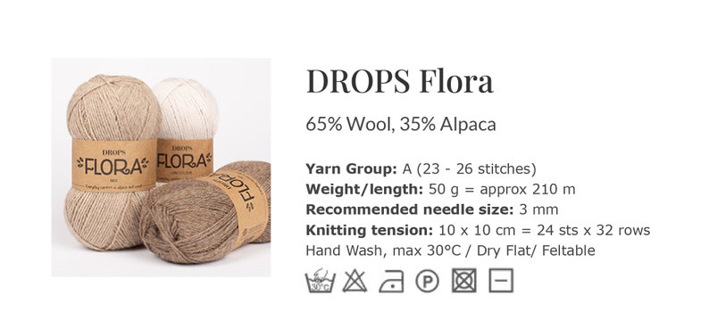 Alpaca and Wool yarn DROPS FLORA Yarn for knitting Sock yarn Crochet yarn Thin yarn Wool blend yarn image 2