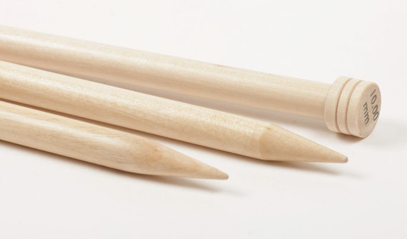 Wooden Knitting Needles (one pair)