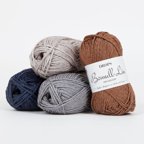 Linen cotton yarn Linen yarn Crochet yarn Summer yarn Etsy