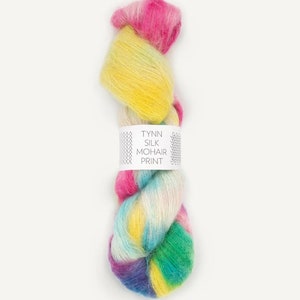 Sandnes Garn Silk Mohair yarn TYNN SILK MOHAIR Print colors 50 g 424 m Lace yarn