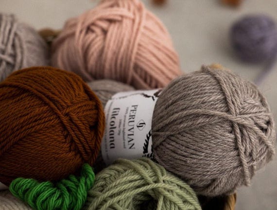 Filcolana PERUVIAN Wool Yarn, DK Weight, Mulesing Free, 50 Grams 109 Yards per skein