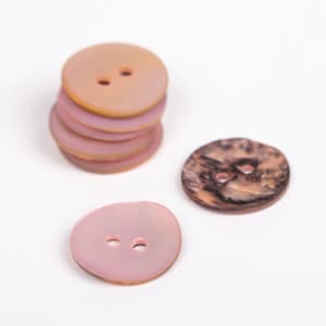 Pink Blush buttons 15 mm - Mother of pearl buttons - Shell buttons - Babies buttons - Buttons for babies | Quantity per 1 piece