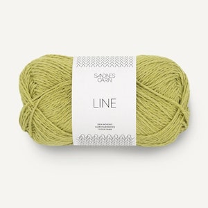 Sandnes Garn LINE Cotton, Viscose and Linen yarn DK weight for spring-summer 50 g 110 meters