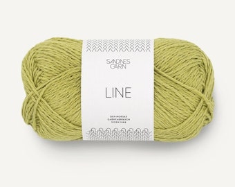 Sandnes Garn LINE Filato di Cotone, Viscosa e Lino peso DK per la primavera-estate 50 g 110 metri