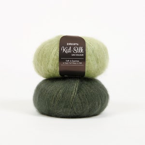 Mohair yarn, Kid mohair, DROPS Kid-Silk, Lace yarn, Mohair silk yarn, Knitting yarn, Yarn for knitting, Wool yarn, Super kid mohair, image 9