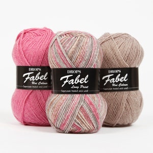 Wool blend sock yarn Superwash yarn Fingering yarn Knitting wool yarn Socks yarn Drops Fabel Yarns wool Gradient yarn image 2