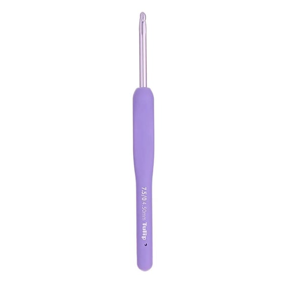 Tulip Etimo Murasaki Crochet Hook: Ergonomic Soft Grip, Purple