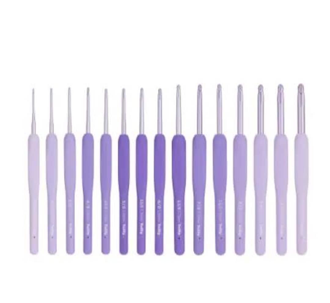 Tulip Etimo Murasaki Crochet Hook: Ergonomic Soft Grip, Purple