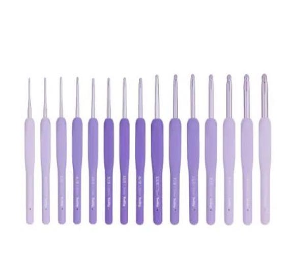 Tulip Etimo Murasaki Crochet Hook: Ergonomic Soft Grip, Purple
