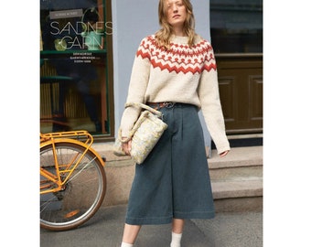 Livro de padrões de tricô SANDNES GARN nº 75 Norwegian Icons em inglês. Disponível somente com o fio Sandnes Garn (leia a descrição).