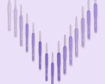 Tulip Etimo Murasaki Crochet Hook: Ergonomic Soft Grip, Purple