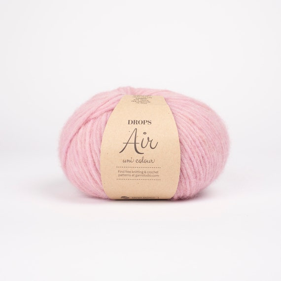 DROPS Air, Knitting Yarn, Aran Yarn, Worsted Yarn, Drops Yarn, 50 G 150 M,  Baby Alpaca Yarn, Merino Wool, Yarn for Sweaters, 45 Colors 