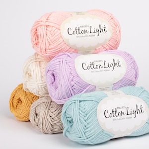 Filato di cotone, Filato per uncinetto, Filato DK, Filato pettinato, DROPS Cotton Light, Filato Drops, Filato di cotone per uncinetto