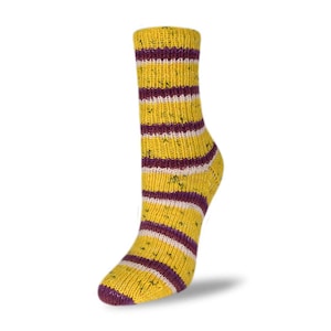 Cotton sock yarn FRESH FRUITS Collection by Rellana - Striped yarn - 100 g / 360 m - 1 ball for one pair of socks up size 44