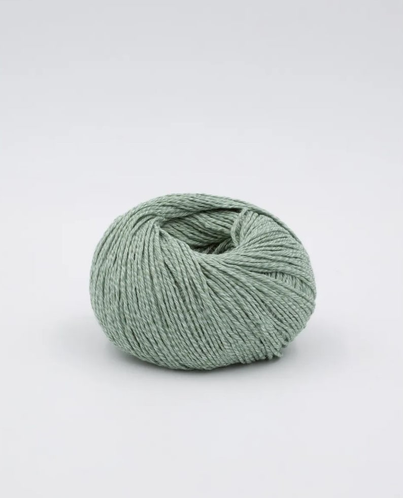 Peut inclure: Une pelote de fil de couleur vert clair.