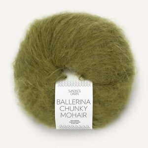 Lot De 10 Pelotes De Laine Kid Mohair - Couleur Gris-vert - Fabriqué En France - 2.5 Aiguilles Ou Plus