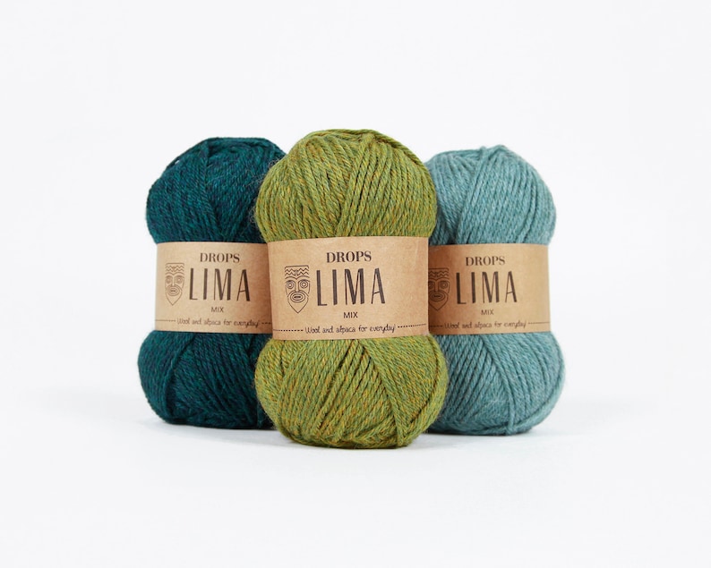 Wool yarn Knitting yarn Yarn worsted DK yarn Alpaca yarn DROPS Lima Winter yarn Knitting wool yarn Garnstudio yarn Crochet imagem 8