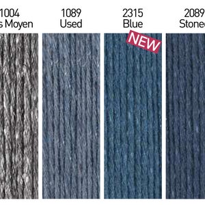 Fil recyclé, fil de coton Phildar ECOJEAN, fil de jeans, fil de laine peignée léger DK, coton doux à tricoter ou au crochet image 5