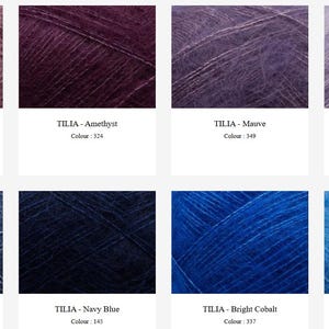 Hilo de encaje de seda Filcolana TILIA Kid Mohair, 25 g, 230 yardas imagen 6