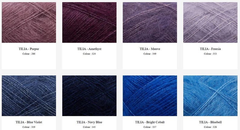 Hilo de encaje de seda Filcolana TILIA Kid Mohair, 25 g, 230 yardas imagen 6