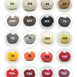 Wool yarn WOOLISSIMO by Tropical Lane (Italy) - Superwash wool for sweaters, mittens - Classic wool Sport weight yarn  - 50 grams per skein