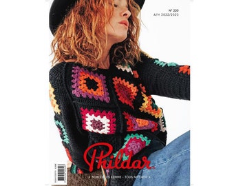 Livre au crochet PHILDAR no. 220 - Faites vous-même - 31 modèles au crochet - Modèles de hauts, pulls, chapeaux au crochet