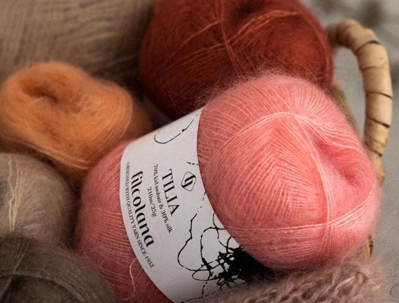 Filcolana TILIA Kid Mohair Silk Lace Yarn, 25g 230 yards