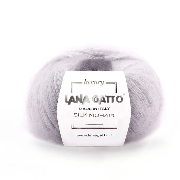 Kid mohair yarn and silk LANA GATTO Silk Mohair yarn, Lace yarn, Mohair silk yarn, Knitting yarn